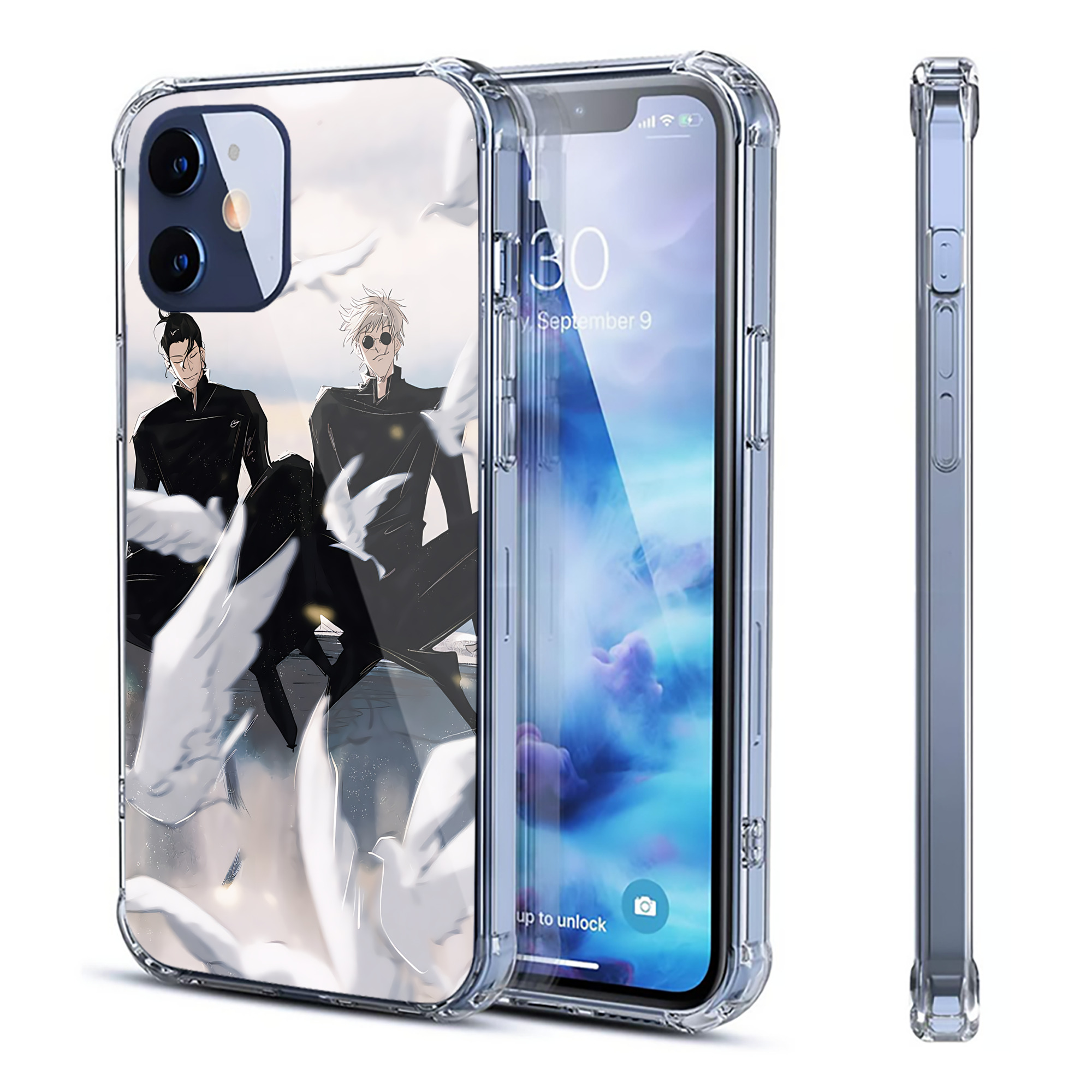 （画像用） 呪術廻戦 Jujutsu Kaisen 【iPhone 12シリーズ対応】透明スマホケース（クリアソフトケース）